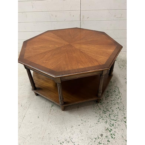 70 - An octagonal coffee table (H46cm Dia90cm)