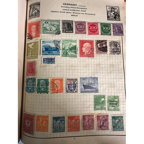 738 - Two albums of Uk and World stamps, various denominations and ages to include China, Germany and Port... 