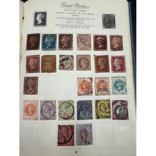 740 - A Royal Mail Stamp Album including the Victorian era, including a Penny Black and selection of penny... 