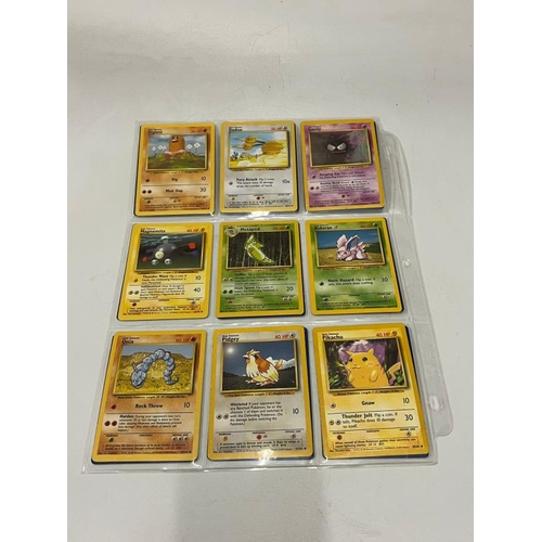 744 - A selection of Pokemon Basic set cards 33/102 un played condition