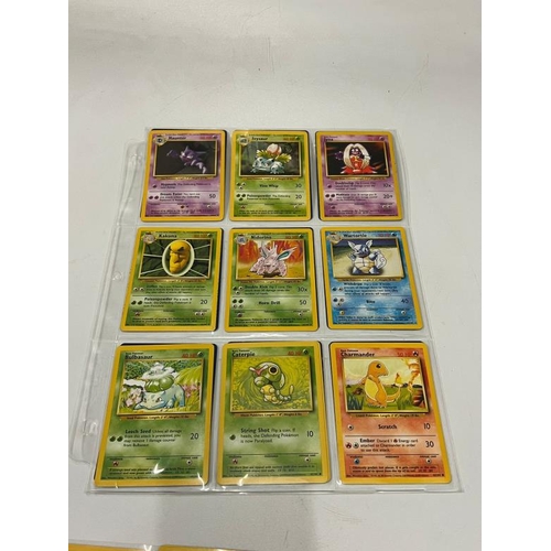 744 - A selection of Pokemon Basic set cards 33/102 un played condition