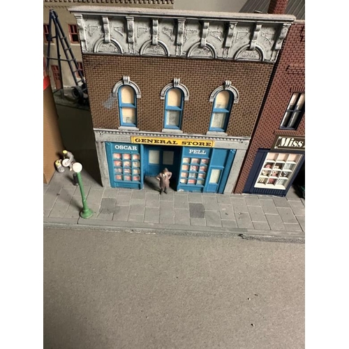 755 - A selection of model train layout buildings