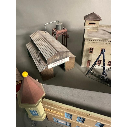 755 - A selection of model train layout buildings