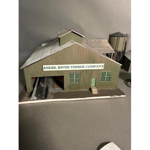 756 - A selection of model train layout buildings