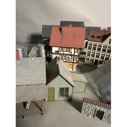 757 - A selection of model railway layout buildings