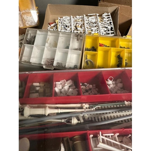 758 - A quantity of plastic model soldiers and modeling accessories