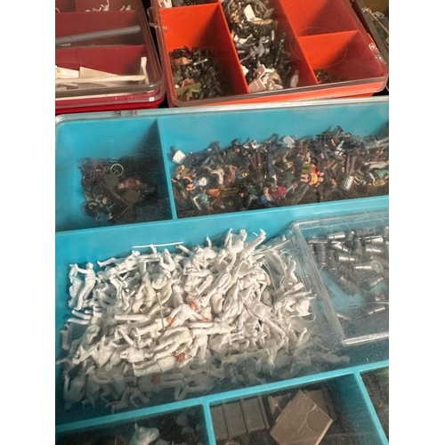 758 - A quantity of plastic model soldiers and modeling accessories