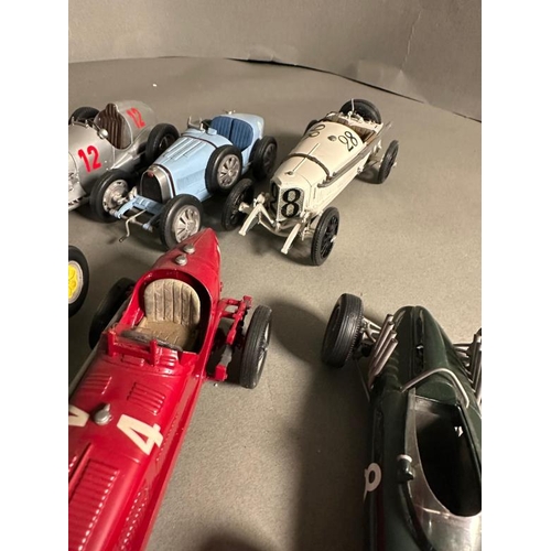 764 - A selection of Diecast model racing cars to include Ferrari, Bugatti and Lotus