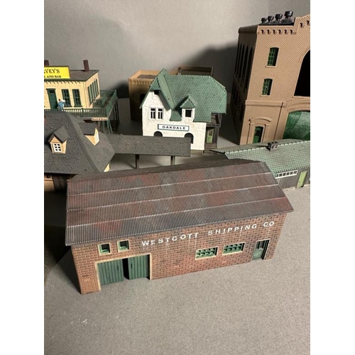 770 - A selection of model train layout buildings