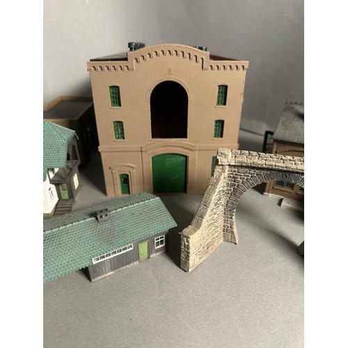 770 - A selection of model train layout buildings