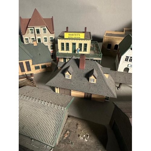 770 - A selection of model train layout buildings