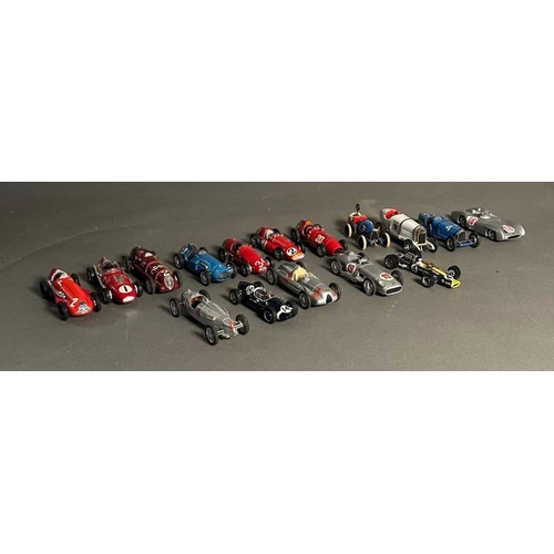 778 - A selection of Diecast racing cars to include Ferrari, Mercedes and Bugatti