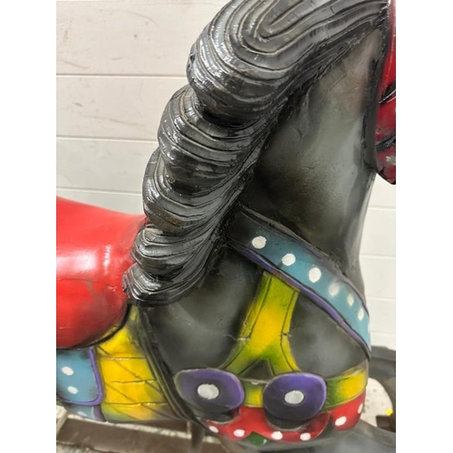 790 - A vintage grey carousel horse AF