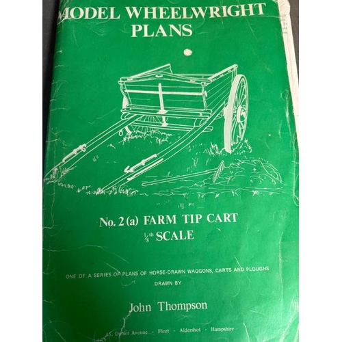 792 - A Scratch built No 2 Farm Tip Cart 1/8th scale with original Model Wheelwright Plans.