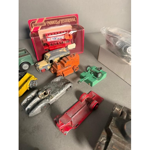 812 - A quantity of play worn Diecast and plastic toy vehicles, various makers and conditions