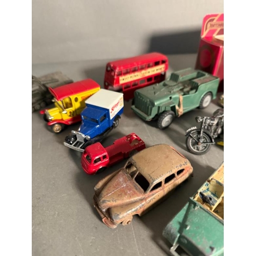 812 - A quantity of play worn Diecast and plastic toy vehicles, various makers and conditions