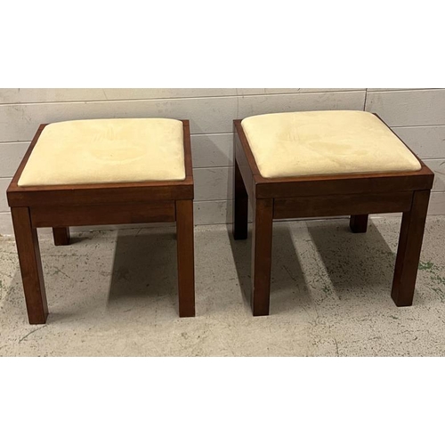 91 - A pair of John Lewis stools with suede effect seat