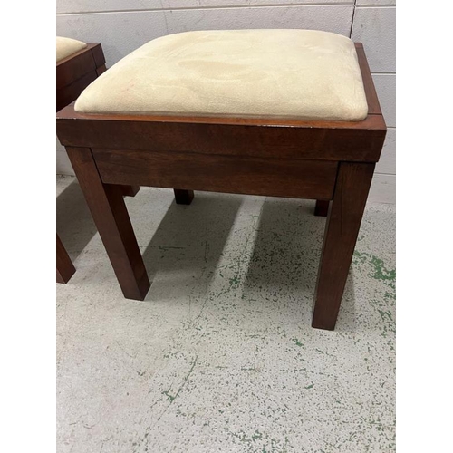 91 - A pair of John Lewis stools with suede effect seat