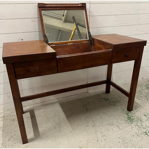 96 - John Lewis dressing table central panel opening to mirror flanked by drawers (H79cm W122cm D50cm)