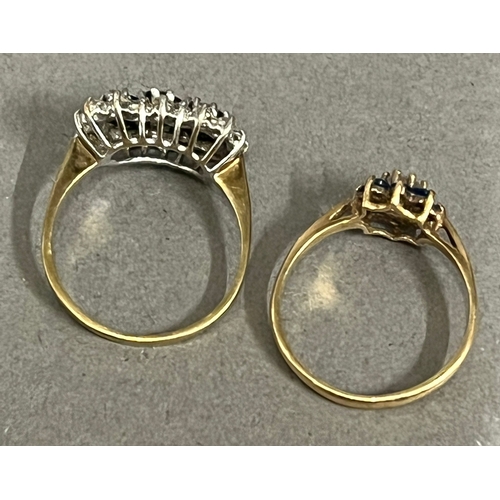 480 - Two 9ct gold fashion rings with an approximate combined weight of 3.8g