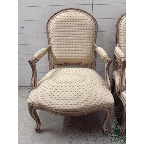 100 - A pair of Louis style arm chairs