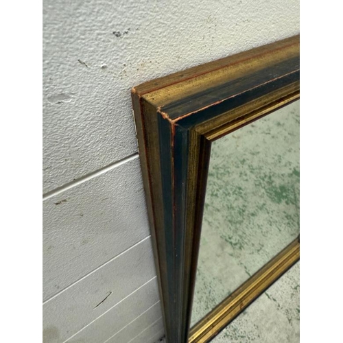 201 - A wooden gold painted hall mirror 60cm x 80cm