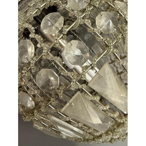 218 - Art Nouveau style tear drop shaped chandelier light