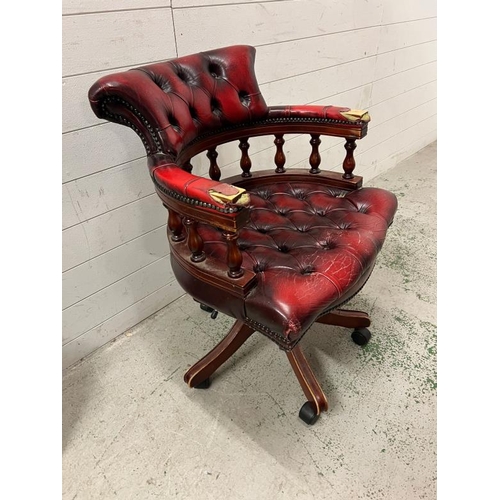 24 - Chesterfield captains desk chair AF