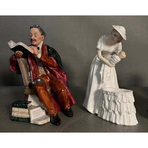 275 - Six Royal Doulton figures to include The Professor, The Lobster Man and The Wizard