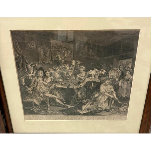 320 - Four engravings after Hogarth's Rakes Progress