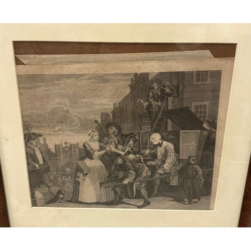 320 - Four engravings after Hogarth's Rakes Progress