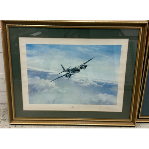 349 - Four aviation interest prints to include The Red Arrows, Spitfire and Hurricane