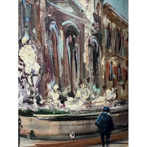 353 - An oil on canvas, Piazza Navona, Rome 1993 by G Maggi 65cm x 45cm