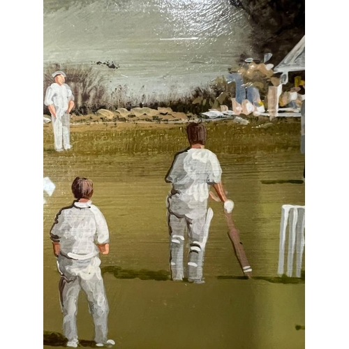 356 - Two cricket theme pictures one by John Horsewell 