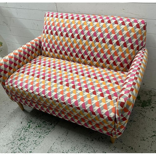 37 - Multi colour compact sofa (H79cm W110cm D73cm)