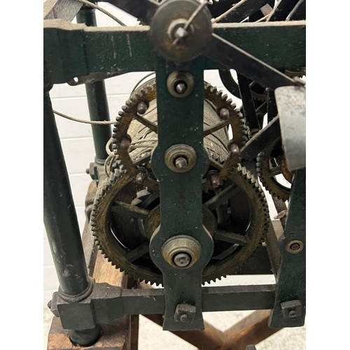 373 - Two Train Iron frame turret clock, inscribed on the subsidy seconds dial marker, Thwaites and Reed C... 