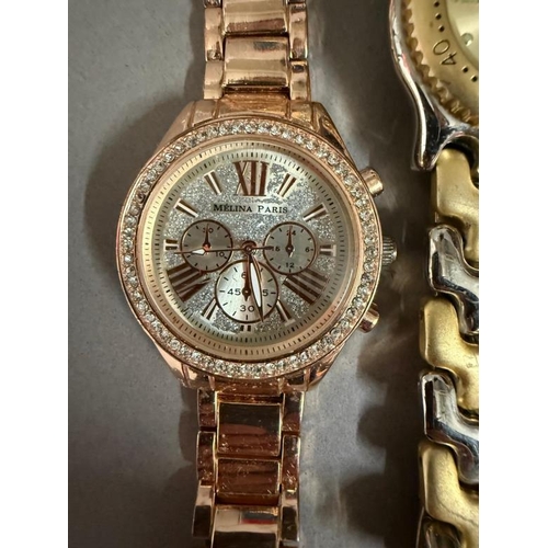 401 - Two ladies oversize fashion wristwatches