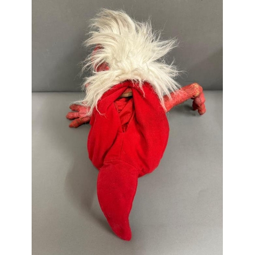 402 - A Red Devil monkey cuddly toy puppet