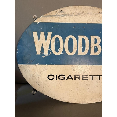 415 - A vintage metal and enamel Woodbine cigarette sign