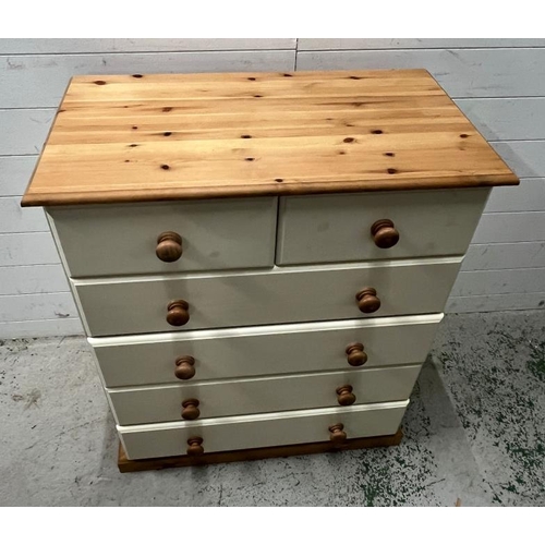 43 - A chest of drawers with painted front by Daniels