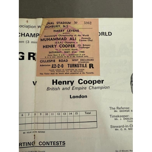 435B - Boxing Interest- A programme from the 1966 World Heavy Weight title fight between Mohamad Ali and He... 