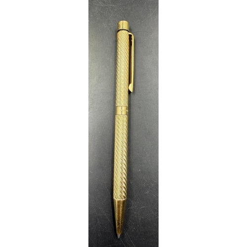 439 - A vintage gold plated Sheafter fountain pen and matching ball point