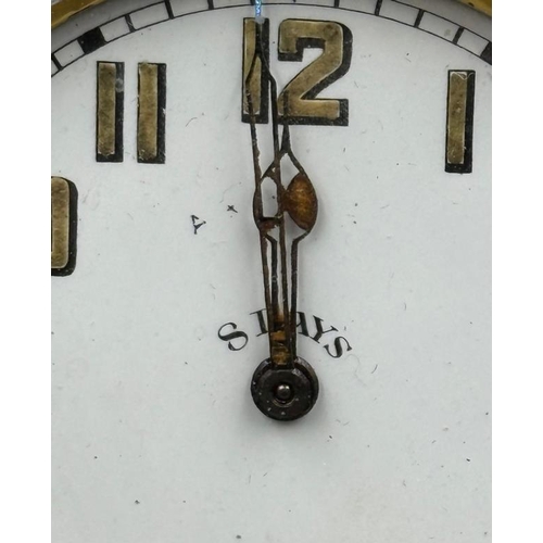 458 - Cohen & Charles silver cased eight day travel clock, hallmarked for London 1924