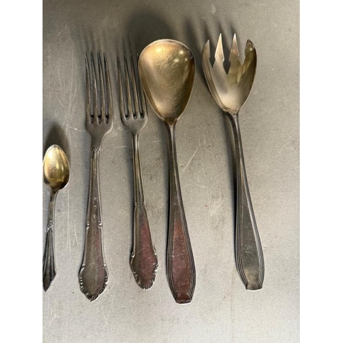 495 - A selection of German and Continental silverplated flatware