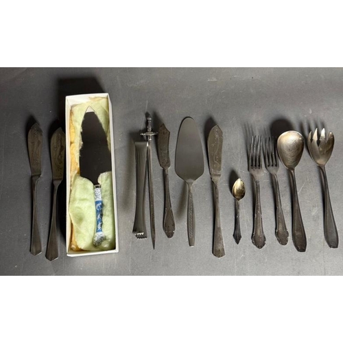 495 - A selection of German and Continental silverplated flatware