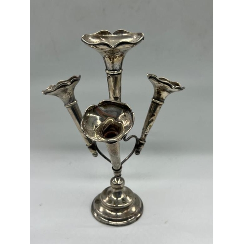 500 - A silver epergne, hallmarked for Birmingham by Harrison & Hipwood 1917