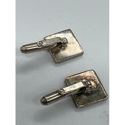 536 - A pair of silver, marked 925 Gents Cuff Links