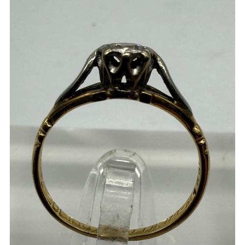 549 - An 18ct gold diamond ring in platinum setting  (Total approx weight 2g)