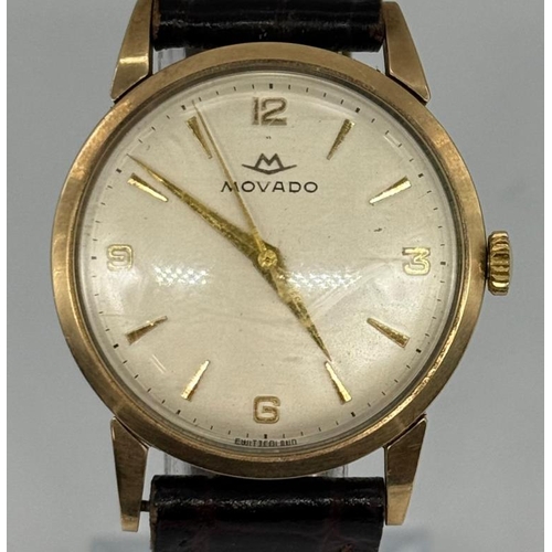 650 - An 18ct gold Movado gentleman's wristwatch