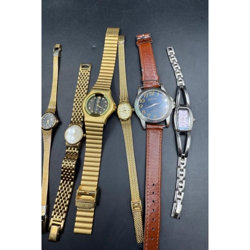 654 - A selection of ladies and gentleman's wristwatches various makers